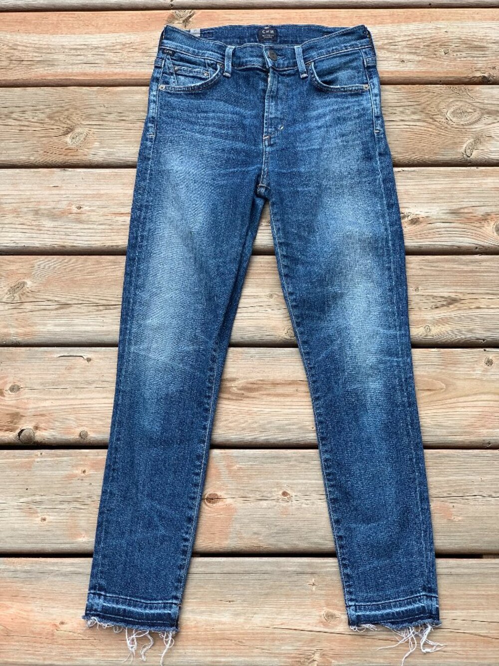 Citizens of Humanity Rocket Crop High Rise Skinny Jeans 25 Medium Wash Denim
